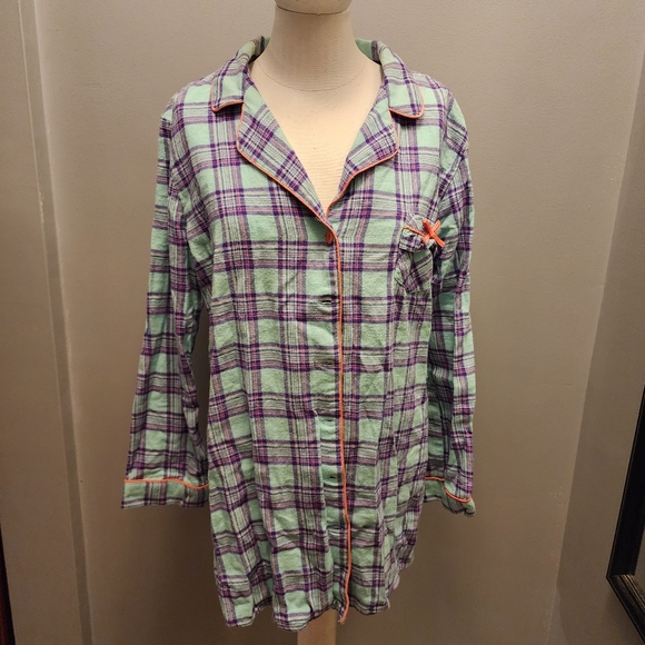 Rue21 Tarea Plaid Sleep Shirt - Picture 1 of 6